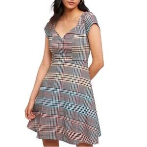 Anthropologie Finley Plaid Dress by Moulinette Soeurs Sz 0 Fit Flare (Y